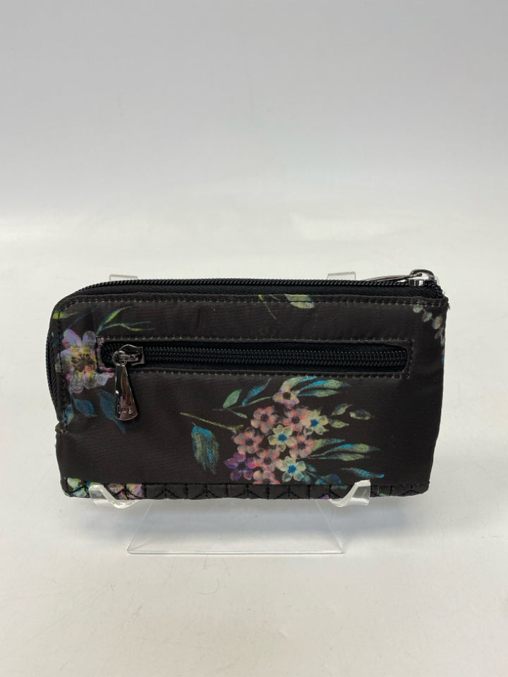 NWT Lug Black Multi-Color Flower(s) Wallet