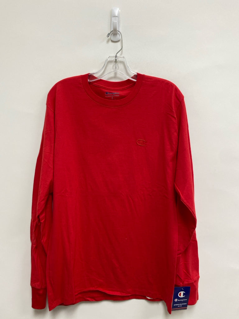 NWT Champion Size M Red Long Sleeve Tee Men&