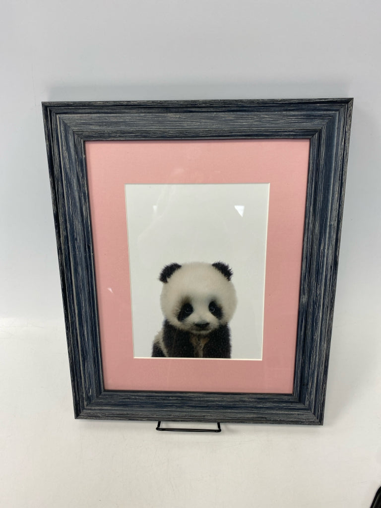 Gray/Pink White Kids Framed Art