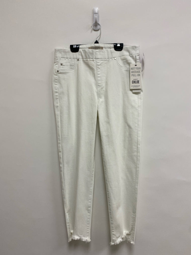 NWT Liverpool Size 8 White Pull-on Ladies Pants