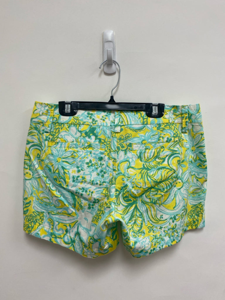NWT LILLY PULITZER Size 2 Green Yellow/White Floral Ladies Shorts