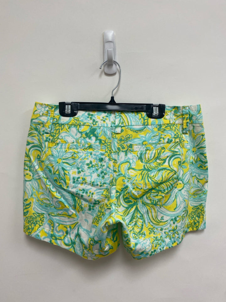 NWT LILLY PULITZER Size 2 Green Yellow/White Floral Ladies Shorts