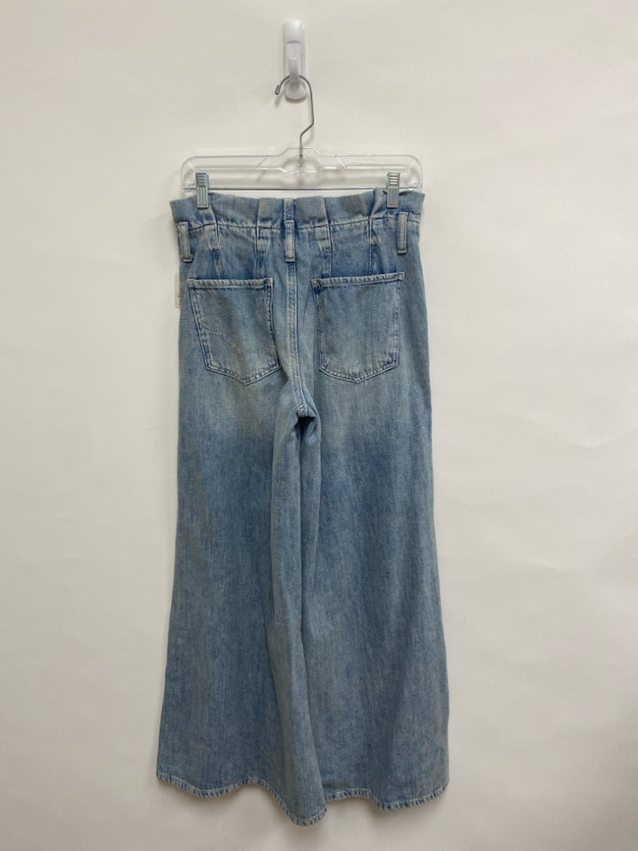 NWT We The Free Size 26 Blue Denim Pleated Flared Ladies Jeans