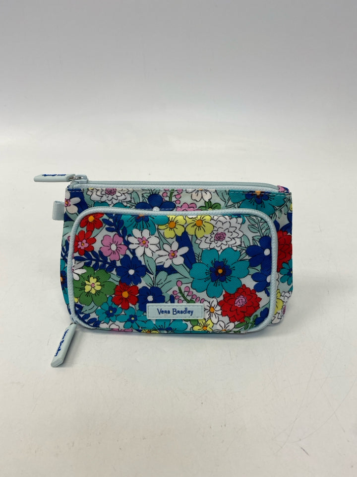 Vera Bradley Blue/White Multi Color Floral Make-up Bag