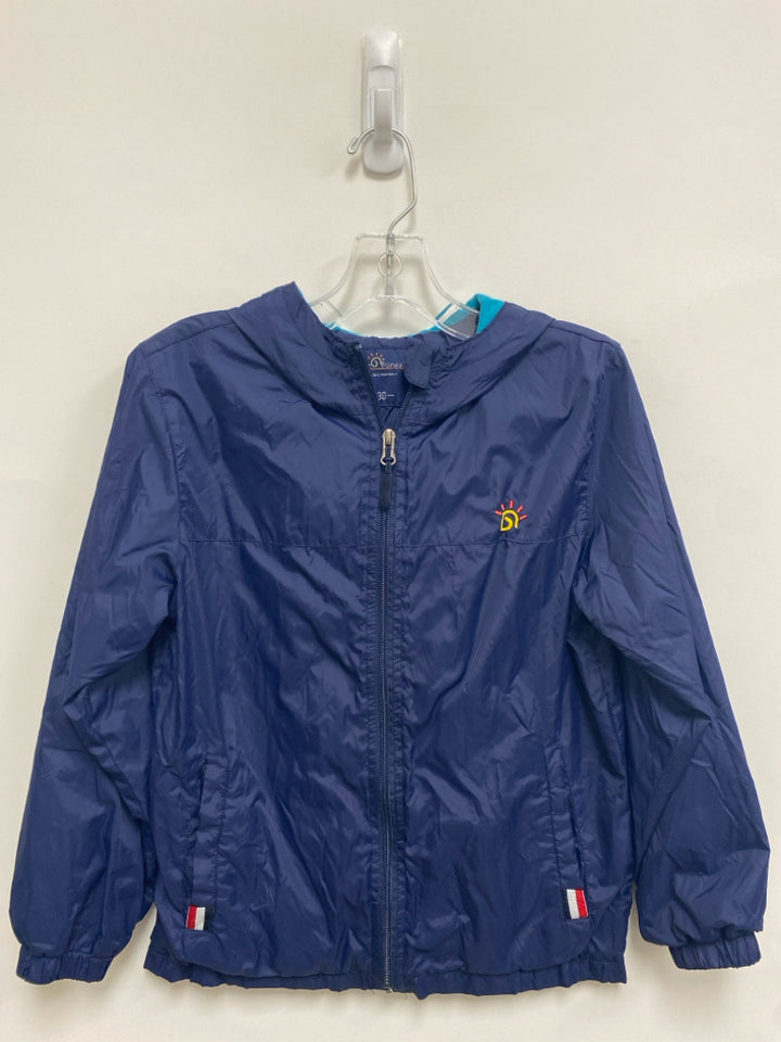 SIZE 8 Navy Zip Down Hooded Girl&