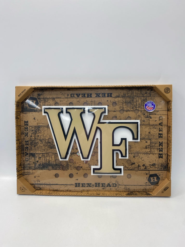 NEW/BOX Gold Black/White Wake Forest Wall Hanging
