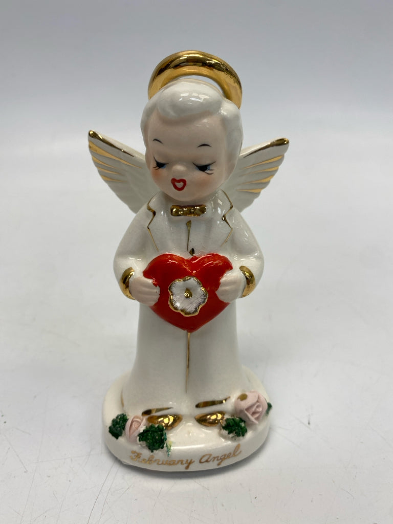White Red/Gold Hearts Figurine