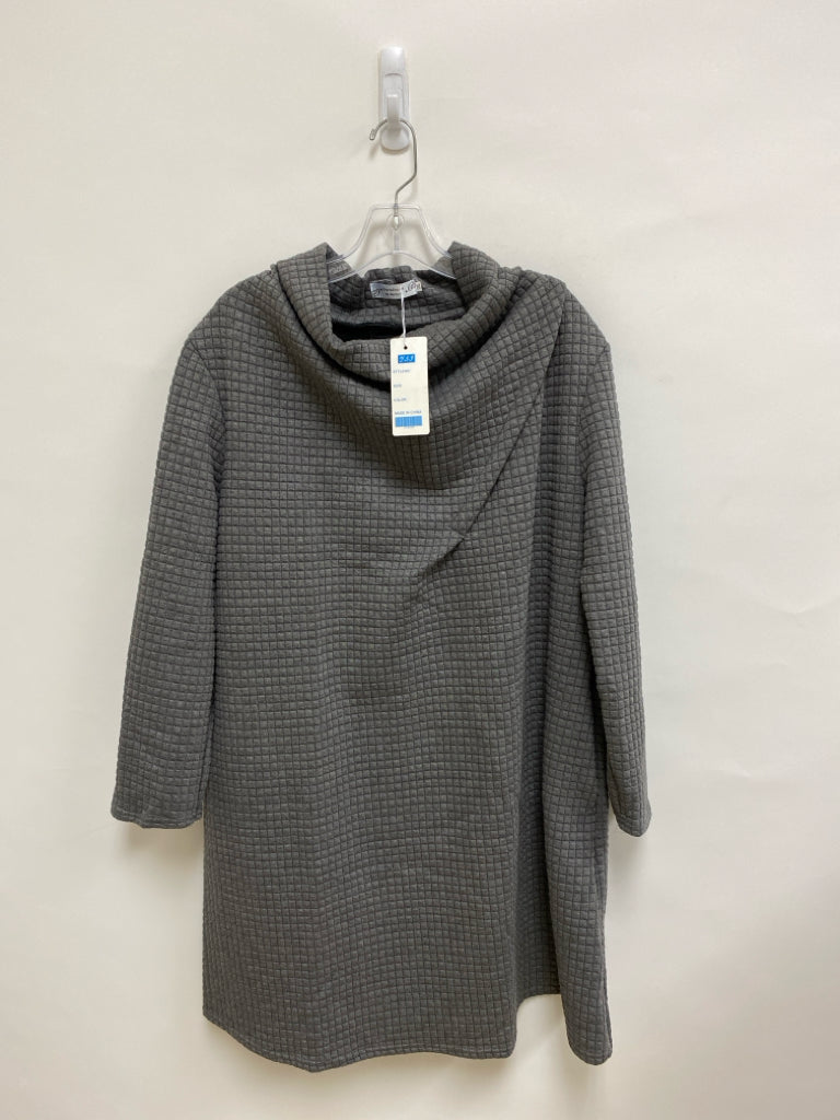 NWT Size 3X Gray Quilted Cowl Neck Plus Size Dress
