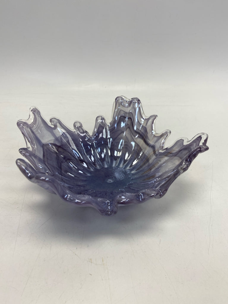 Murano Purple Glass Decorative Bowl