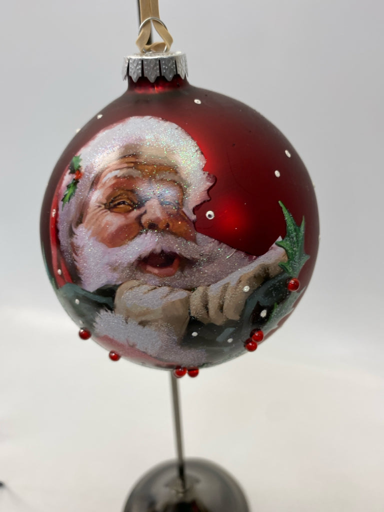 Red Green/White Santa Ornaments