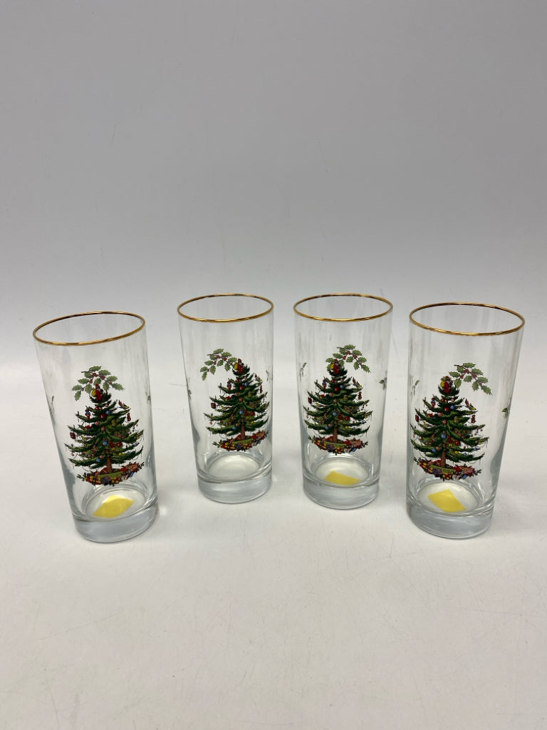 Lenox Clear Green Trees Glass Christmas
