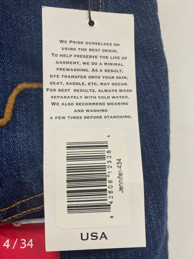 NWT KIMES RANCH Size 4 Blue Denim Ladies Jeans