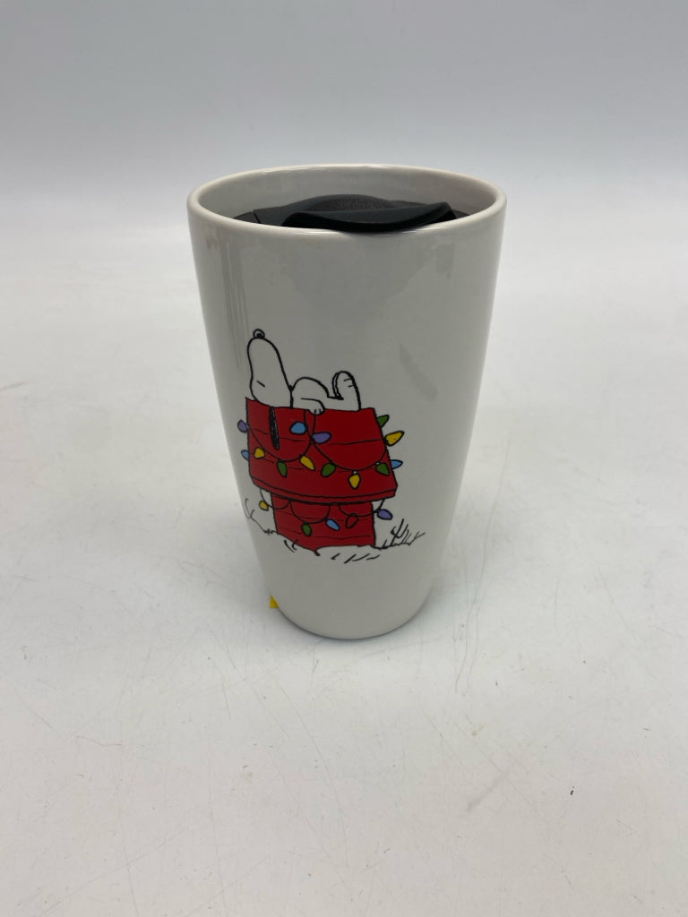 White Red Snoopy Ceramic Coffee Mug