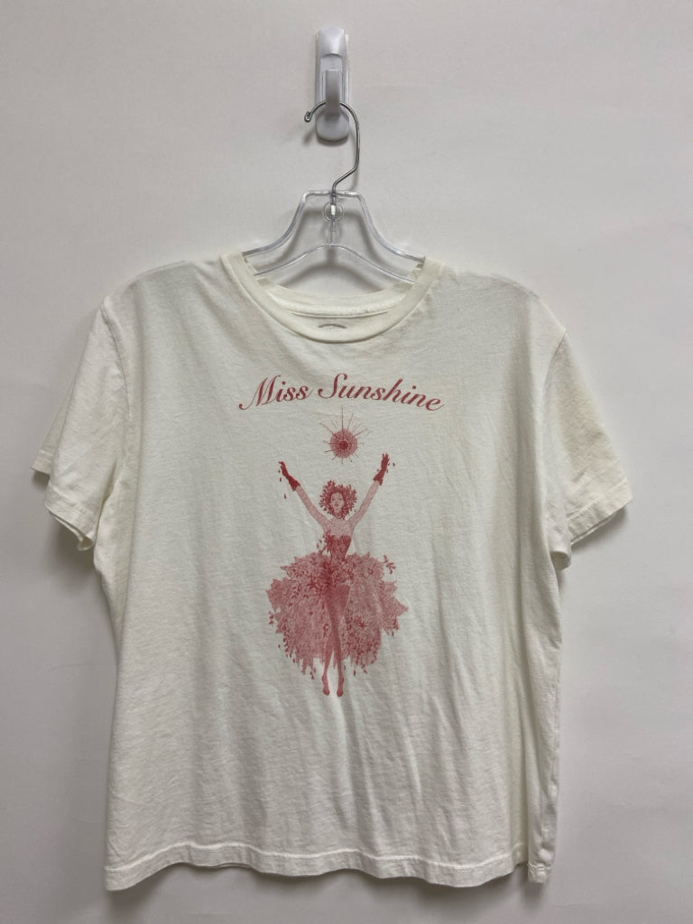 Size L Cream Red Woman Ladies Top