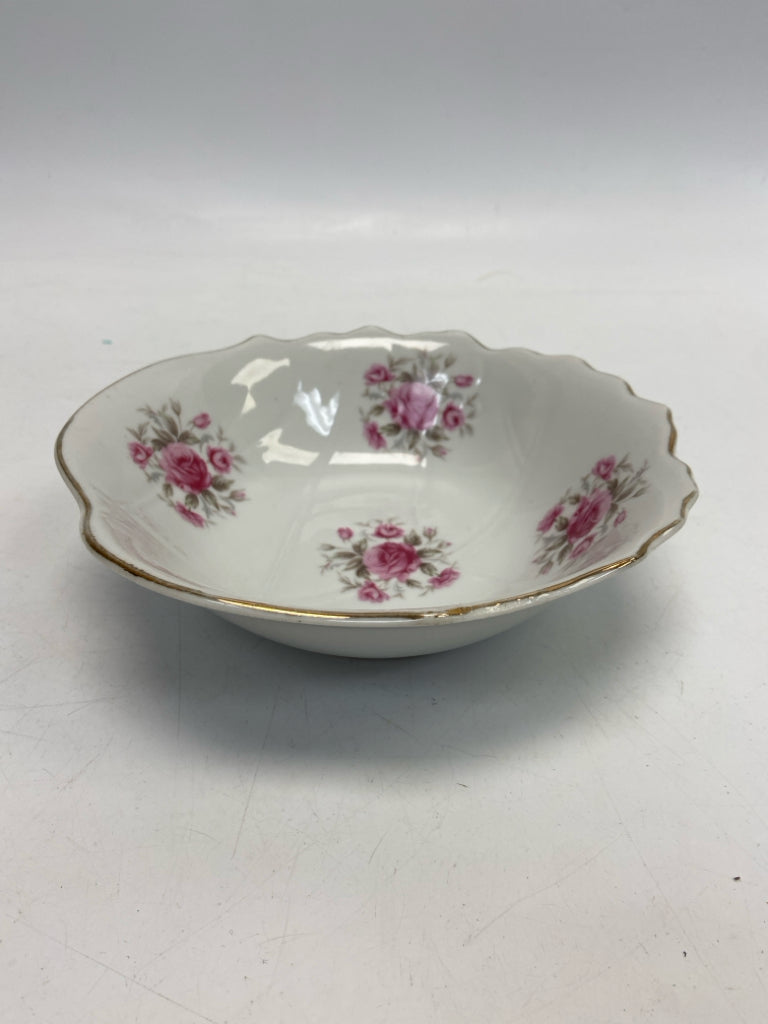 White Pink Roses Bowl(s)