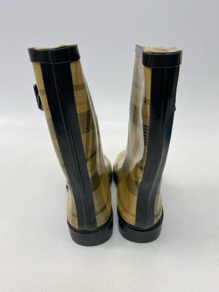 Henry Ferrera US Shoe Size 6 Brown Black Plaid Rubber Boots