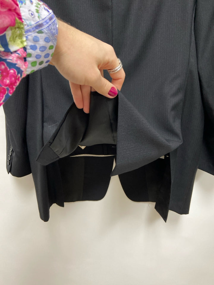 Burberry Size 42L Black Striped Wool Men&