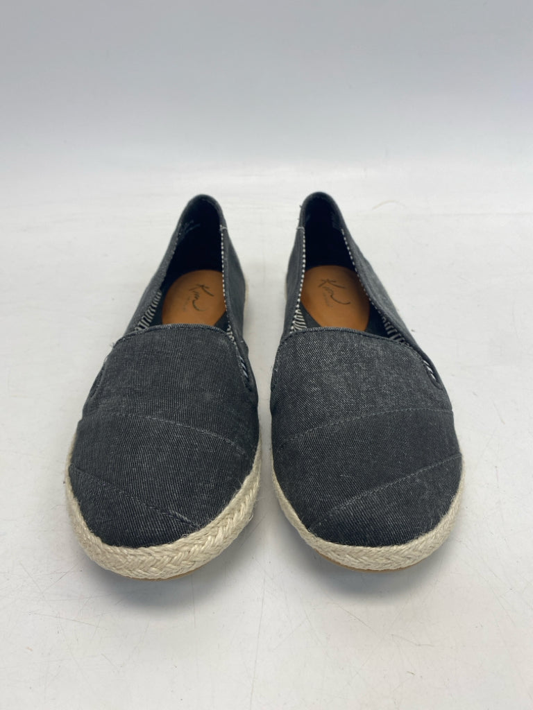 Kim Rogers US Shoe Size 10 Black Canvas Flats