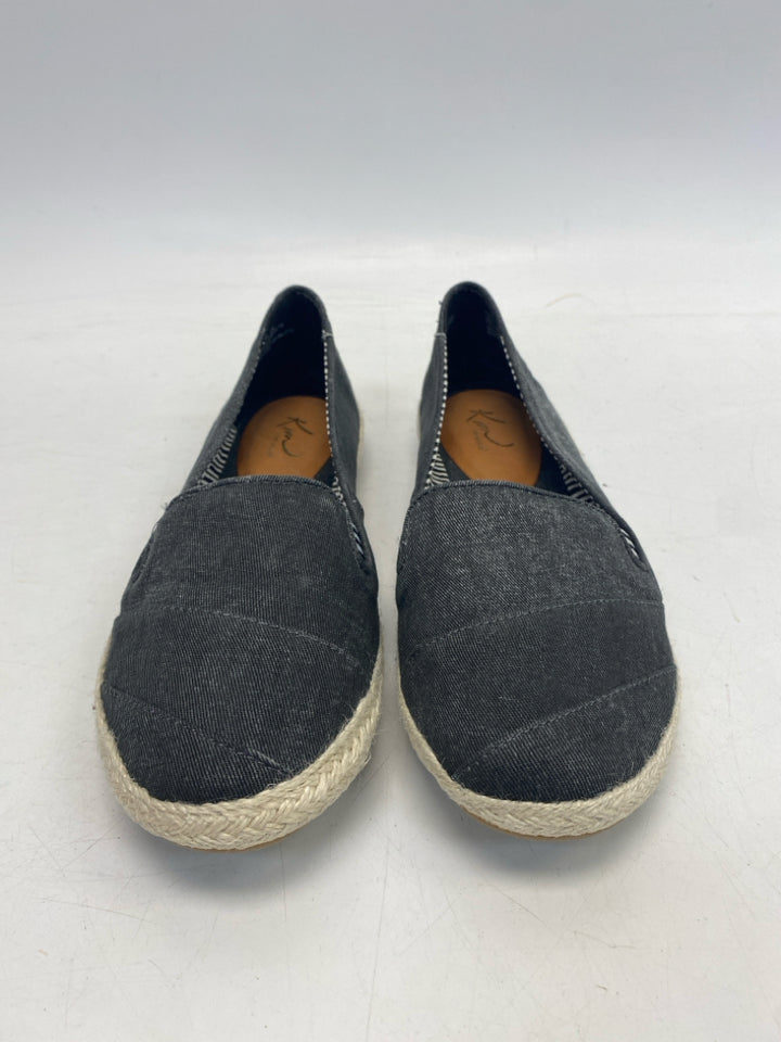 Kim Rogers US Shoe Size 10 Black Canvas Flats