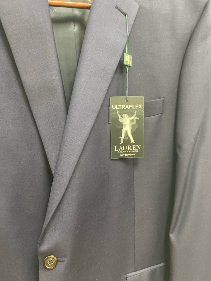 NWT Lauren Ralph Lauren Size 46L Navy Wool Blend Men&