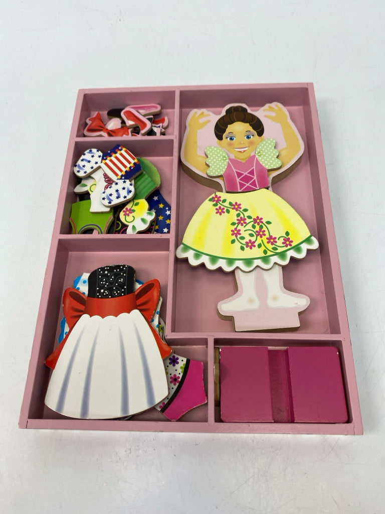 Melissa and Doug SIZE Pink Multi Color Magnetic Doll