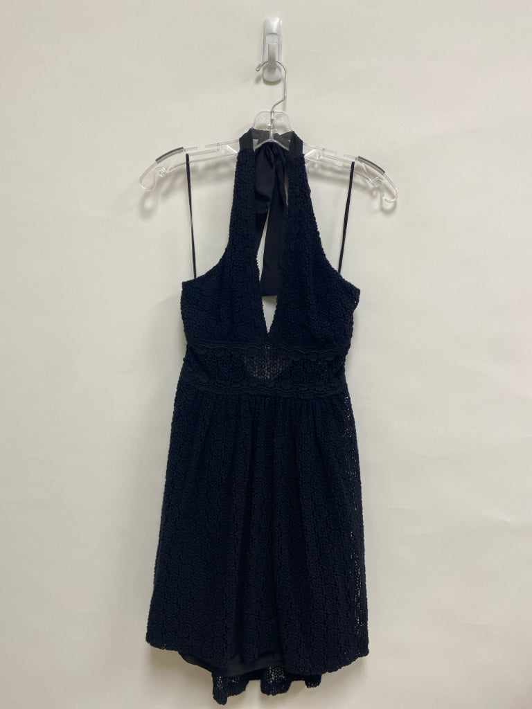 Free People Size 4 Black Texture Halter Ladies Dress