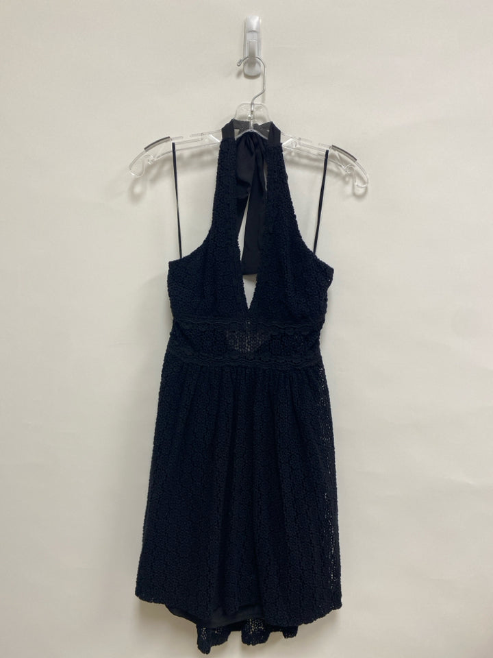 Free People Size 4 Black Texture Halter Ladies Dress