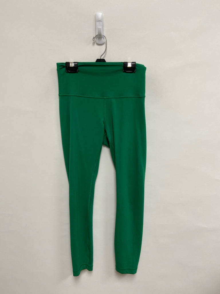 Lululemon Size 6 Green Cropped Athletic Leggings