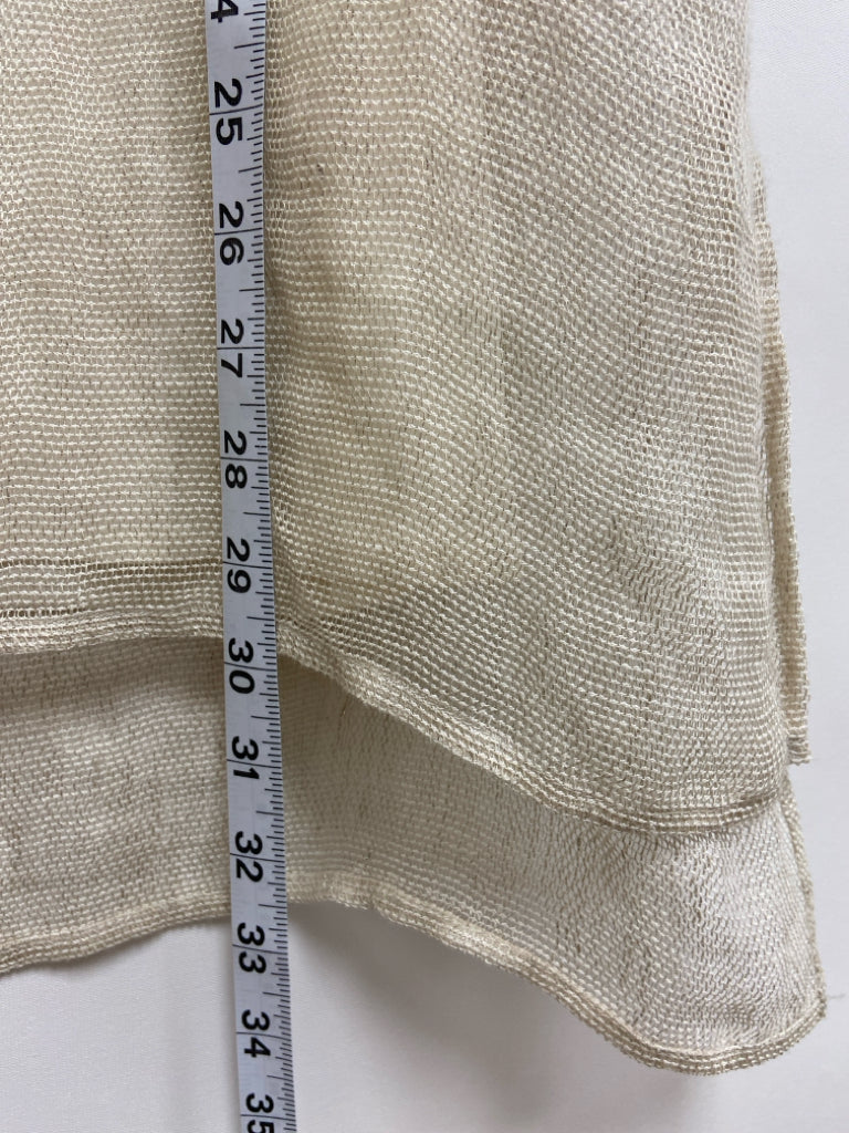Eileen Fisher Size L Beige Mesh Ladies Top