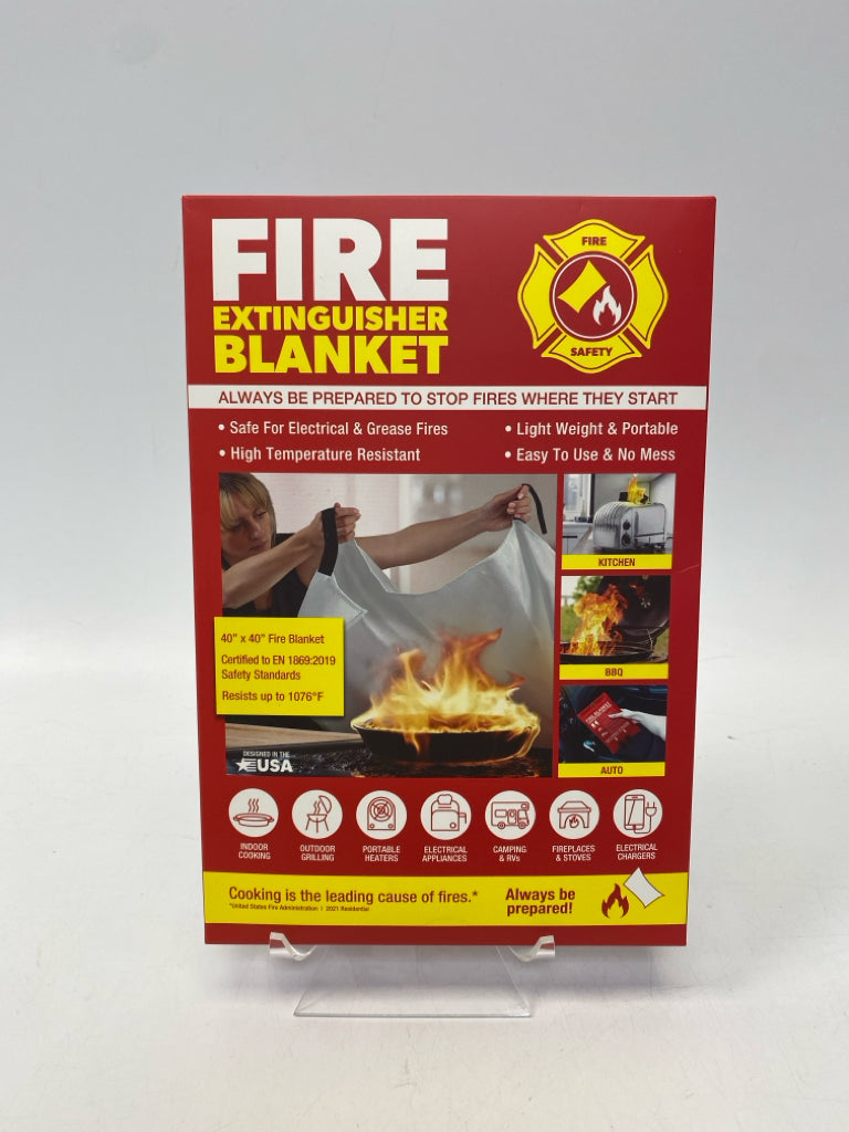 NEW/BOX Fire Extinguisher Blanket 40x40"