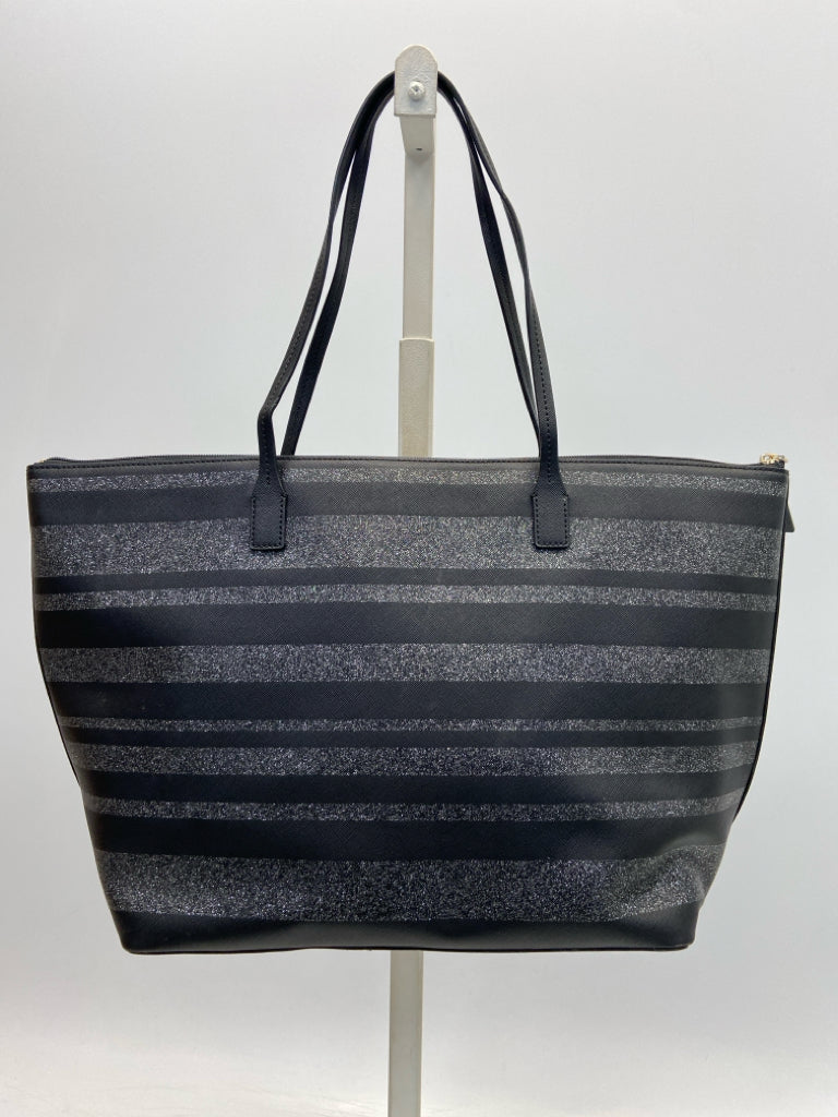 Kate Spade Black Silver Stripe(s) Handbag