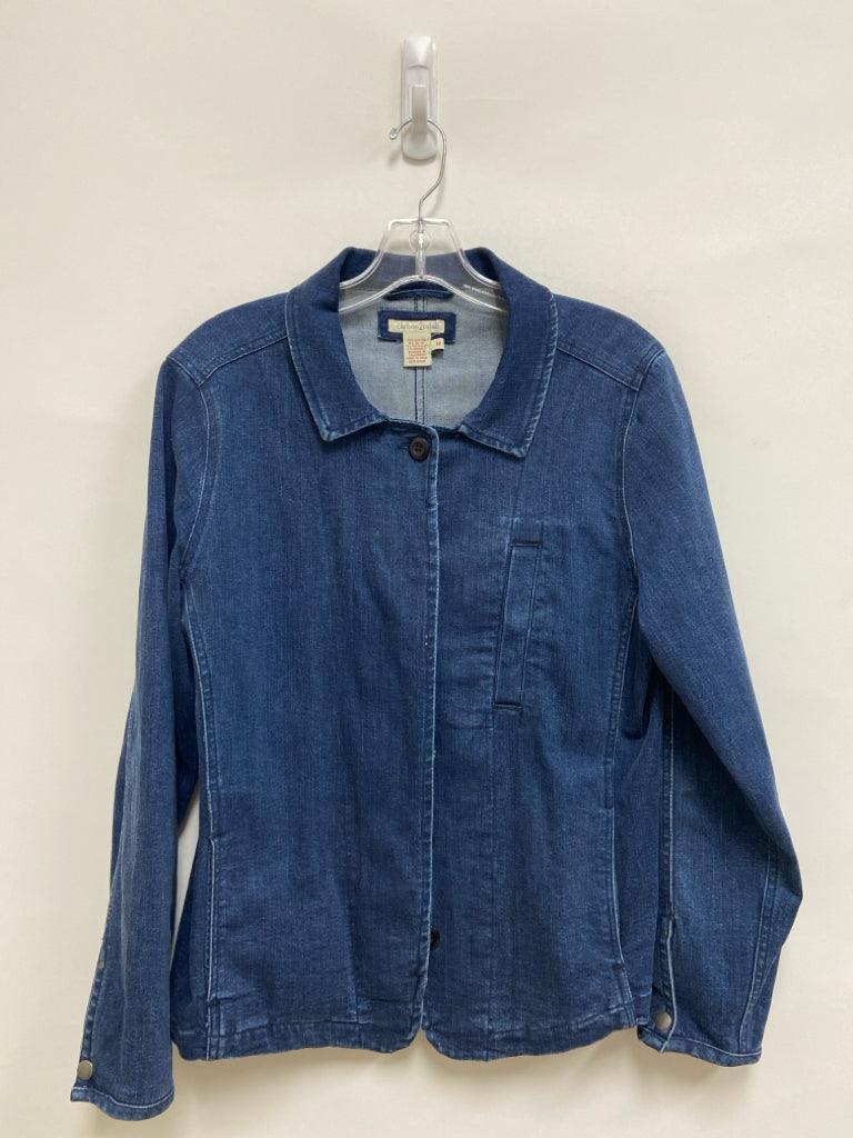 carbon2cobalt Size M Dark Blue Denim Button Up Ladies Jacket