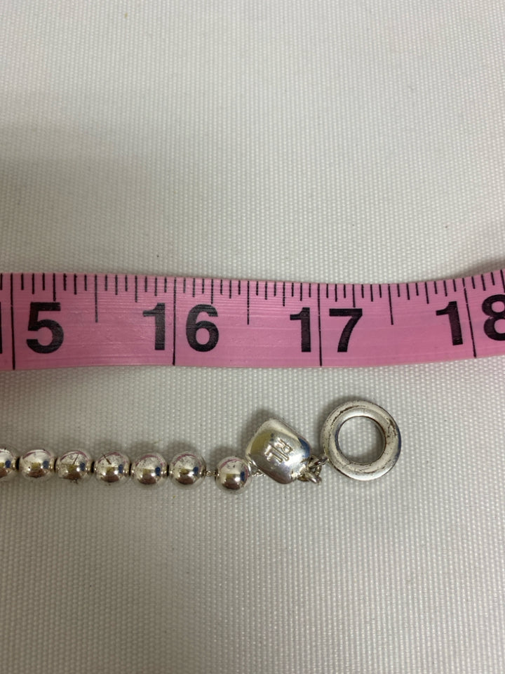 Ralph Lauren Silver Color Beaded Necklace