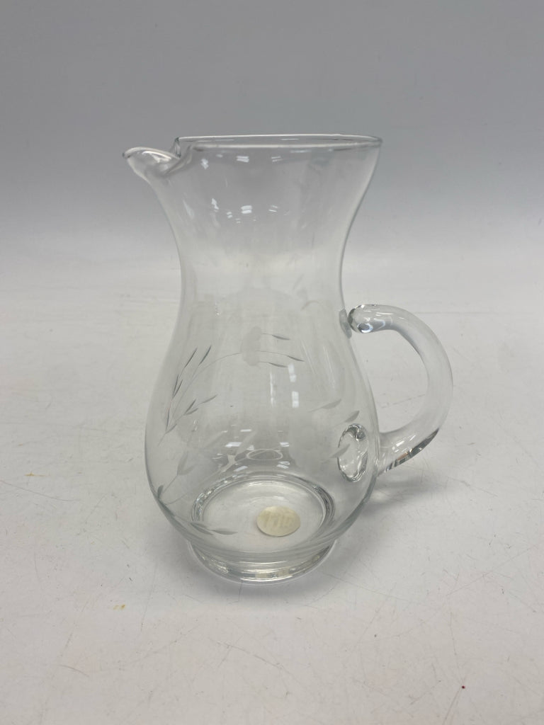 Princess House Clear Etched Pitcher