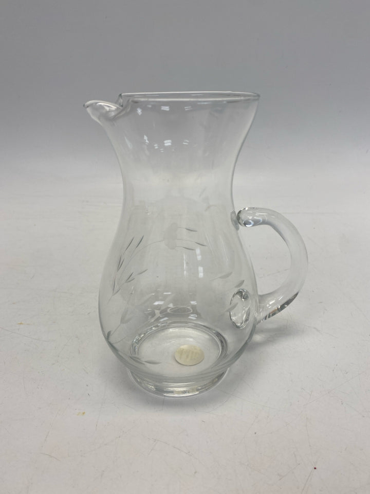 Princess House Clear Etched Pitcher