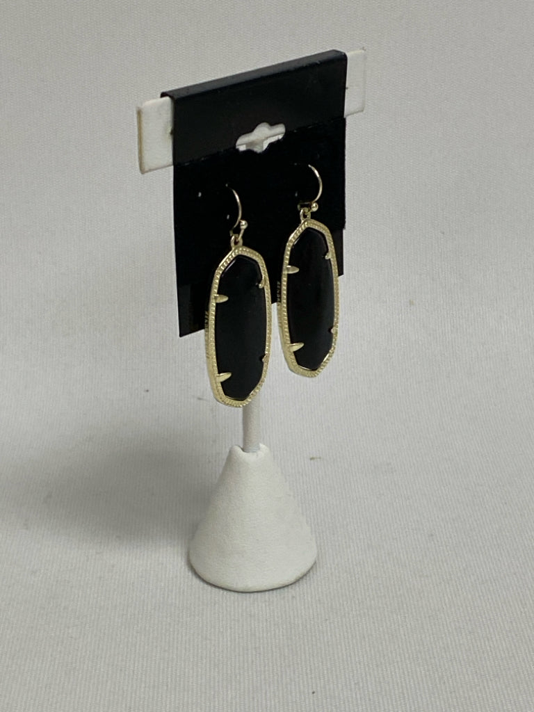 Kendra Scott Gold Color Black Shapes Earrings