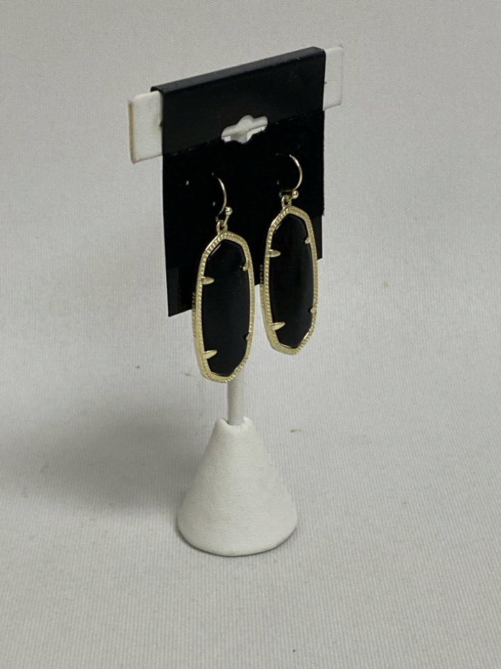Kendra Scott Gold Color Black Shapes Earrings