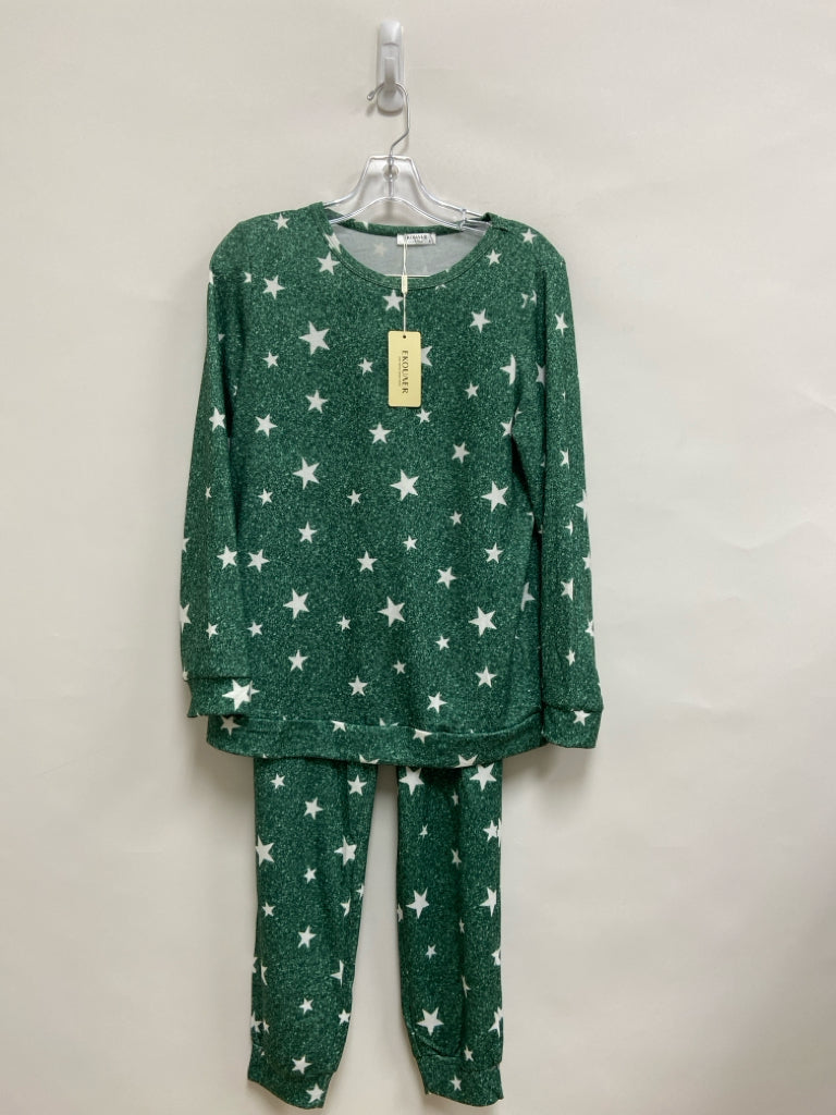 NWT Size S Green White Stars Ladies Pajama