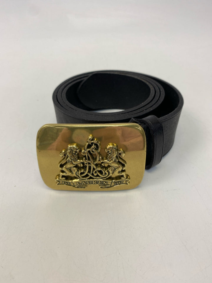 Ralph Lauren Black Gold Color Buckle(s) Belt