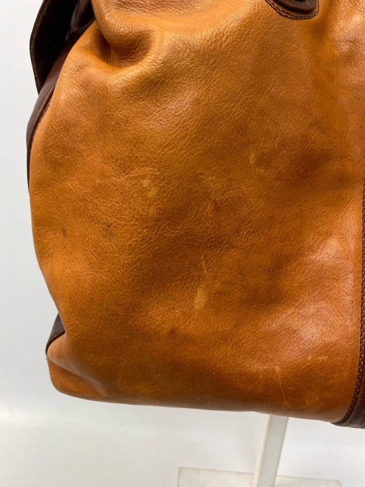 Camel Brown Leather Handbag