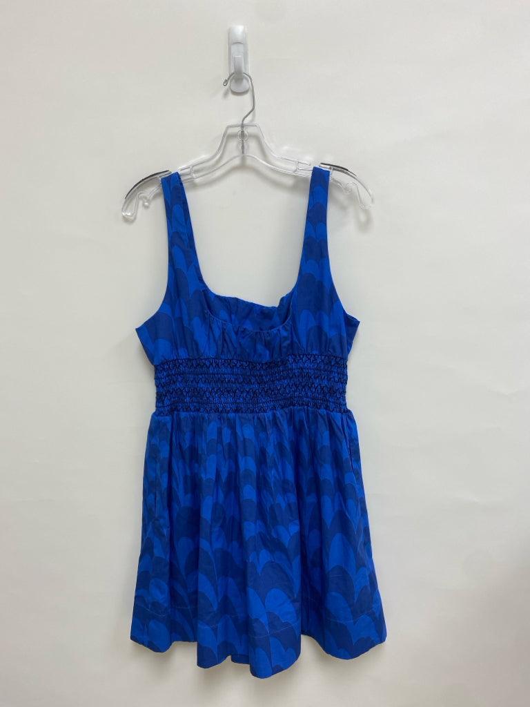 NWT Maeve Size L Blue Navy Print Sleeveless Ladies Dress