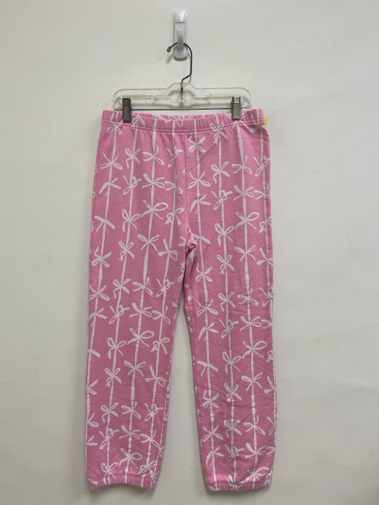 Beaufort Bonnet Co. SIZE 12 Pink White Ribbons Joggers Girl&