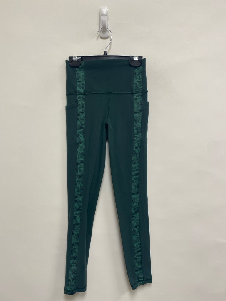 Athleta Size XXS Green Trimmed Athletic Leggings