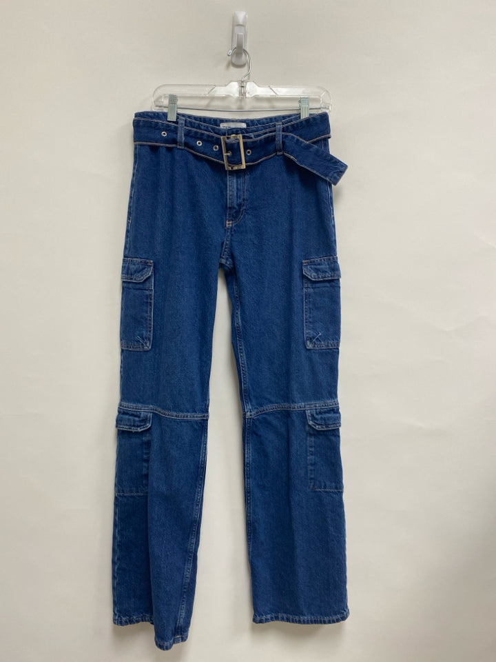 Zara Size 6 Blue Cargo Ladies Jeans