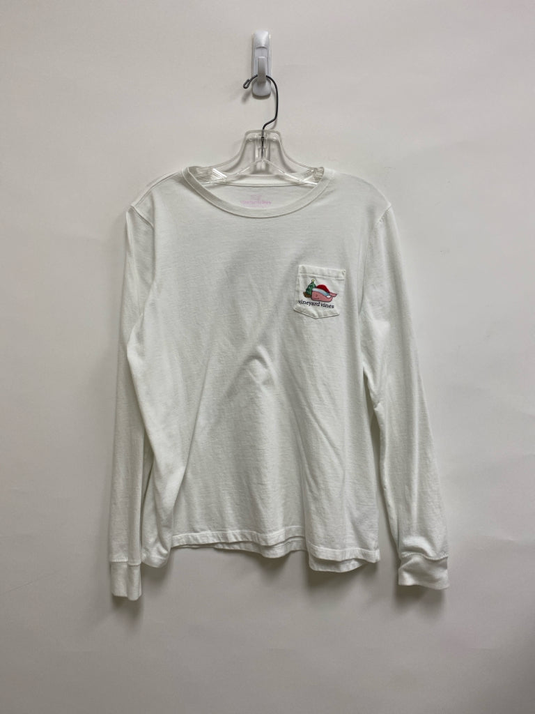 Vineyard Vines Size XL White Christmas Long Sleeve Tee Ladies Top