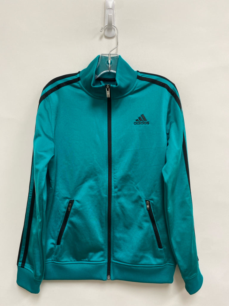 Adidas SIZE 10/12 Teal Green Black Trimmed Boy&