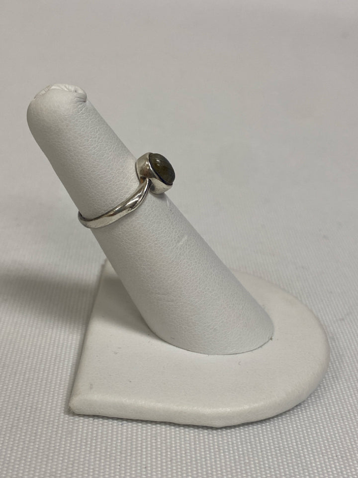 Silver Iridescent Swirl Ring
