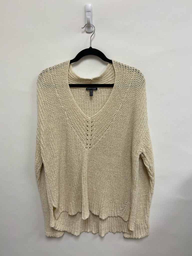 Eileen Fisher Size XL Beige V Neck Ladies Sweater