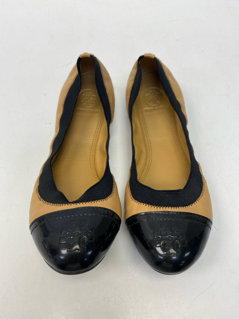 Tory Burch  Size 8 Brown Black Flats
