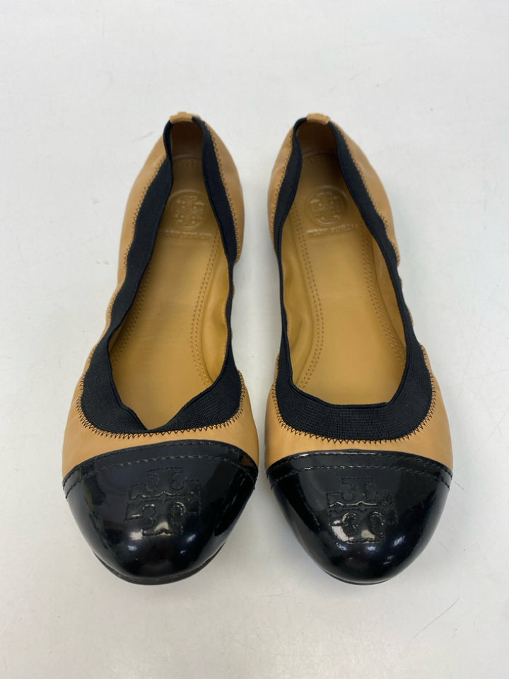 Tory Burch  Size 8 Brown Black Flats